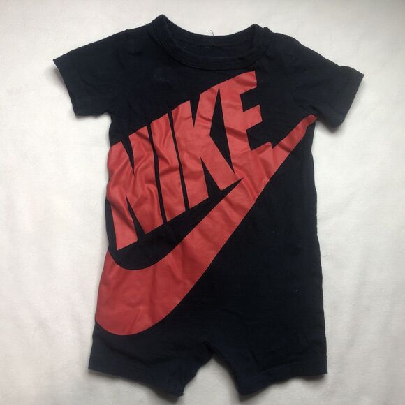 Nike Red Ones Sleeper Baby Clothes Unisex 18 Month Used - Picture 1 of 5